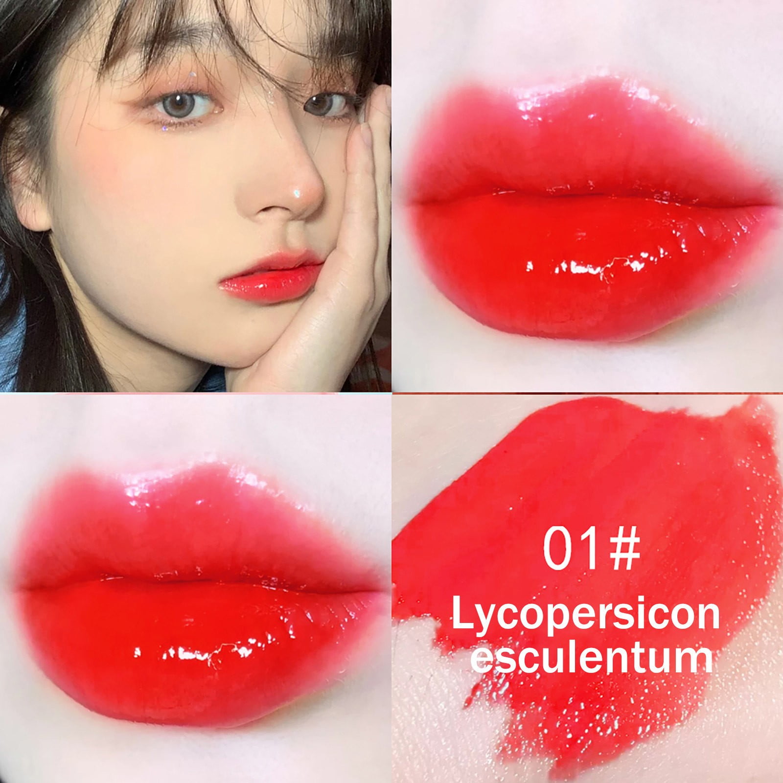 Transparent Lip Gloss Liquid Lipstick Lip Tint Moisturizing Shiny 3ml