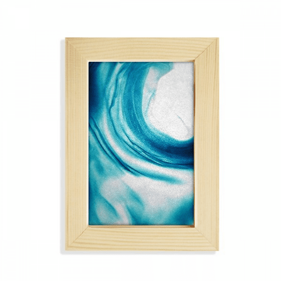 Transparent Liquid Blue Pigment Desktop Display Photo Frame Picture Art Painting 5x7 inch