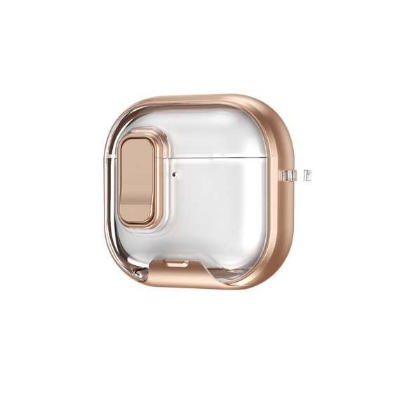 Transparent Lock Buckle Air-Pods Case with Stand, for AirPods 4 /Pro/ Pro 3 / Pro 2