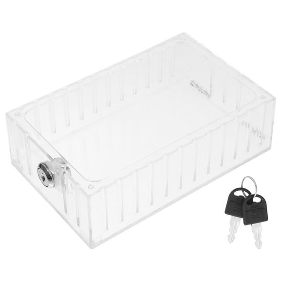 Transparent Locking Thermostat Cover with Key for Wall Mounted Clear Lock Box Protector Air Conditioner Lockbox Thermostat Guard with Lock
