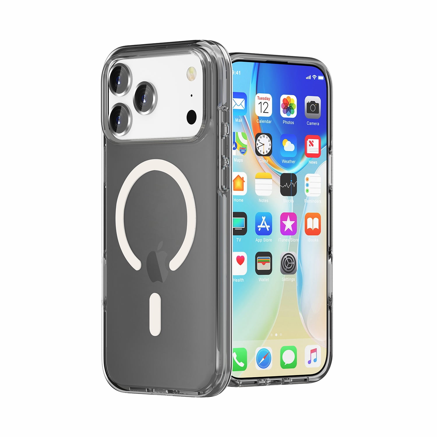 Transparent MagSafe Case for iPhone 17 Pro Max - Black