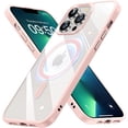 thumbnail image 1 of Entronix Magnetic Clear Case Compatible with iPhone 12 / 12 Pro, Soft Edges Transparent Cover, Pink, 1 of 6
