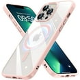thumbnail image 1 of Transparent Magnetic Case Designed for Apple iPhone 12 Clear Magnetic Case for Rugged Shockproof Strong Magnetic Military Grade Drop Protection Phone Case for Apple iPhone 12, Pink, 1 of 6
