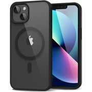 Entronix Magnetic Clear Case Compatible with iPhone 13, Soft Edges Transparent Cover, Black