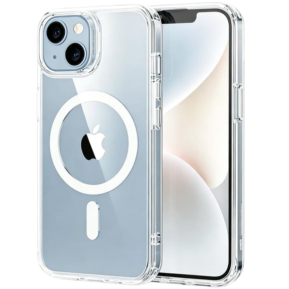 Transparent Magnetic Case Designed for Apple iPhone 13 Pro Max Clear Magnetic Case, Compatible with Magsafe Slim Rugged Shockproof Protective Transparent Cell Phone Cover, Clear