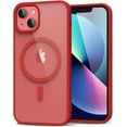 thumbnail image 1 of Transparent Magnetic Case Designed for Apple iPhone 14 Clear Magnetic Case for Rugged Shockproof Strong Magnetic Military Grade Drop Protection Phone Case for Apple iPhone 14, Red, 1 of 6