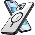 thumbnail image 1 of Entronix Magnetic Clear Case Compatible with iPhone 14 Plus, Soft Edges Transparent Cover, Black, 1 of 7