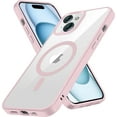 thumbnail image 1 of Transparent Magnetic Case Designed for Apple iPhone 14 Plus Clear Magnetic Case for Rugged Shockproof Strong Magnetic Military Grade Drop Protection Phone Case for Apple iPhone 14 Plus, Pink, 1 of 6