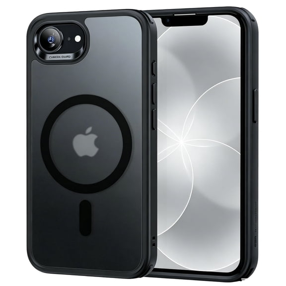 Transparent Magnetic Case Designed for Apple iPhone 15 Clear Magnetic Case, Compatible with Magsafe Slim Rugged Shockproof Protective Transparent Cell Phone Cover, Black