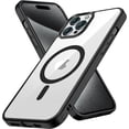 thumbnail image 1 of Entronix Magnetic Clear Case Compatible with iPhone 15 Pro, Soft Edges Transparent Cover, Black, 1 of 7