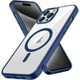 thumbnail image 1 of Transparent Magnetic Case Designed for Apple iPhone 15 Pro Clear Magnetic Case for Rugged Shockproof Strong Magnetic Military Grade Drop Protection Phone Case for Apple iPhone 15 Pro, Navy, 1 of 6