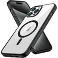 thumbnail image 1 of Transparent Magnetic Case Designed for Apple iPhone 15 Pro Max Clear Magnetic Case for Rugged Shockproof Strong Magnetic Military Grade Drop Protection Phone Case for Apple iPhone 15 Pro Max, Black, 1 of 6