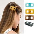 thumbnail image 1 of Transparent Magnetic Hair Claw Clip,No-Slip Square Strong Grip Comfortable Non-Pulling Hair Clip Lightweight Styling Accessory for All Hair Types Daily Use,Black, 1 of 7