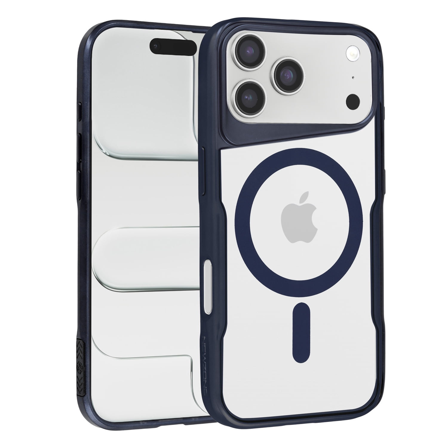 Transparent Magnetic Protective Case for iPhone 17 Pro Max - Dark Blue