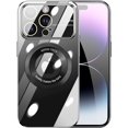 thumbnail image 1 of Transparent Magnetic iPhone Case 14 Pro Max,Full Camera Protection [Compatible with Magsafe] [Strong Magnets] Luxury Phone Case for Women Men (6.7 inches), Black, 1 of 8