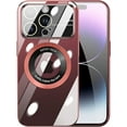 thumbnail image 1 of Transparent Magnetic iPhone Case 14 Pro Max,Full Camera Protection [Compatible with Magsafe] [Strong Magnets] Luxury Phone Case for Women Men (6.7 inches), Wine, 1 of 8