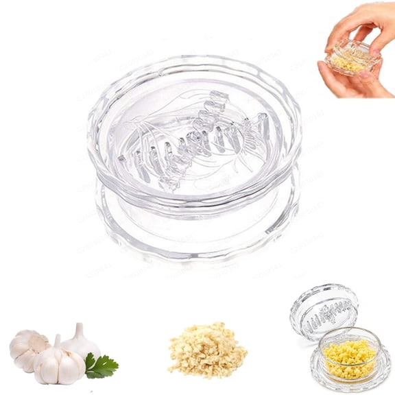 Transparent Manual Garlic Twist, Garlic Crusher, Garlic Chopper, Multi-Functional Garlic Mincer & Grinder, for Garlic, Onion, Ginger, Herbs, Nuts