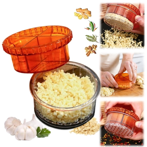 Transparent Manual Garlic Twist, Thickened Impact Resistant Garlic Press & Mincer, Durable Non-Deformable Garlic Crusher Chopper Grinder Twister for Garlic Ginger Herbs Nuts
