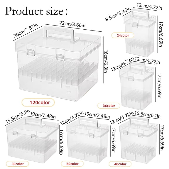 Transparent Marker Organizer Case For Art Pens