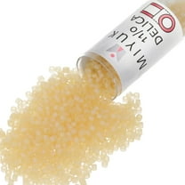Miyuki Delica Seed Beads – Size 11/0 (1.6 mm), DB1287, Matte Transparent Crystal Ivory Luster, 7.2 g, Approx. 1440 Beads
