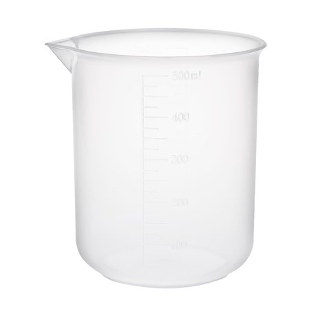 Transparent Measuring Cup Labs PP Graduated Beakers 500mL