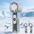 thumbnail image 1 of Transparent Mecha Handheld Fan Stepless Speed Control Ice Cooling USB Rechargeable Portable Mini Fan with LED Light for Outdoor by PALIFEUR, 1 of 10