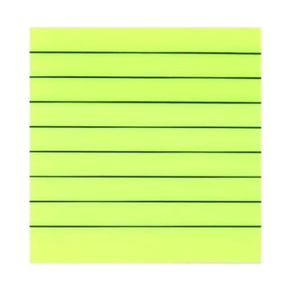 Transparent Memo Sticky Notes, 50 Sheets Sticky Pet Note, Line Designed, Yellow - Pack Of 3