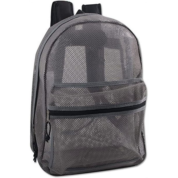 Transparent Mesh Backpacks for School Kids, Beach, Travel - Mesh See ...