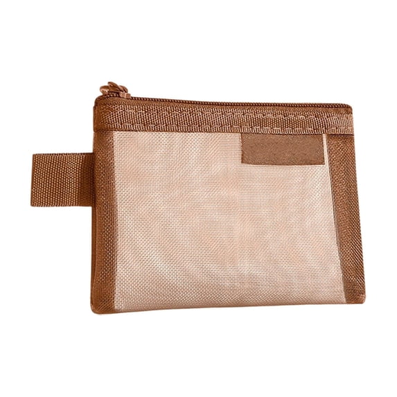 Transparent Mesh Coin Purse Mini Portable Storage Bag for Daily Travel Commute