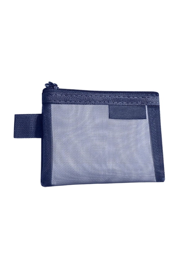 Transparent Mesh Coin Purse Mini Portable Storage Bag for Daily Travel Commute