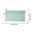 thumbnail image 1 of Transparent Mesh Pencil Bag | Large Capacity Zipper Pouch | Frosted Waterproof Storage Organizer | Rounded Edges | Portable Lightweight | Clear Visibility | 1 Pack, 1 of 5
