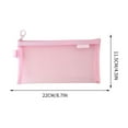 thumbnail image 1 of Transparent Mesh Pencil Bag | Large Capacity Zipper Pouch | Frosted Waterproof Storage Organizer | Rounded Edges | Portable Lightweight | Clear Visibility | 1 Pack, 1 of 5