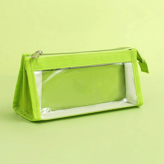 Transparent Mesh Pencil Bag Large Capacity Zipper Storage Bag Student Exam Special Portable Pencil Bag Stationery Bag