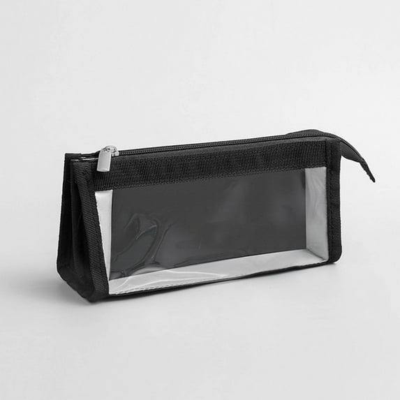 Transparent Mesh Pencil Bag Large Capacity Zipper Storage Bag Student Exam Special Portable Pencil Bag Stationery Bag