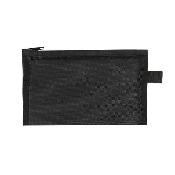 Transparent Mesh Pencil Case Storage Bag | Durable Nylon Zipper Pouch | Large Capacity Organizer | Multicolor Options | Clear Design | 20.5 x 12.5 cm