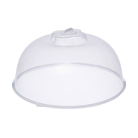 Transparent Microwave Plate Cover With Steam Ventilation Holes And Secure Handle For Food Splatter And Hygienic Oven Heating