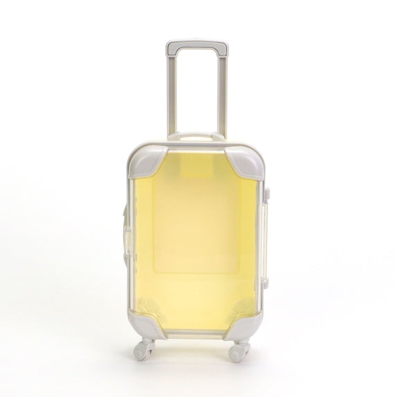 Transparent Mini Travel Suitcase Clear Carry On Storage Case Small Luggage Organizer With Wheels