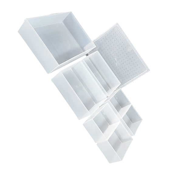 Transparent Modulars Plastic Storage Box Rectangle Plastic Clear Storage Container For Home Bathroom Organization