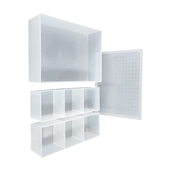 Transparent Modulars Plastic Storage Box Rectangle Plastic Clear Storage Container For Home Office Bathroom Organization