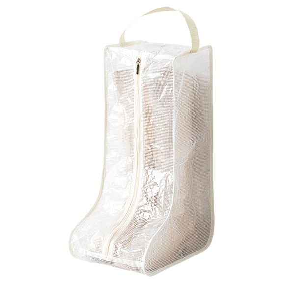 Transparent Moisture Proof Boot Storage Bag PVC Shoes Dust Cover with Zippers