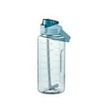 thumbnail image 1 of Transparent Motivational Water Bottle with Time Marker & Straw,Leakproof BPA Free Half Gallon Water Jug with Handle, Large Sports Bottle for Gym Outdoor (Green), 1 of 5