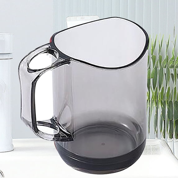 Transparent Mouthwash Cup, Plastic Rinsing Cup with Stable Base, Reusable Bathroom Cup for Home, Travel, and Outdoor Use