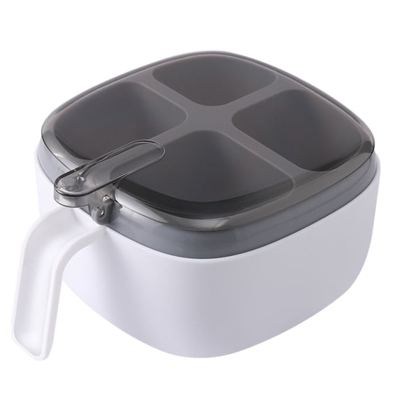 Transparent Multi Compartment Dispenser Seasoning Jar Household Seasoning Condiments MSG Seasoning Box Shaker Kitchen Seasoning Jar Storage Box