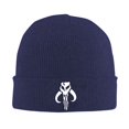 thumbnail image 1 of Transparent Mythosaur Skull Mandalorian Logo Winter Beanie Hats for Men Women, Beanie Soft Warm Knit Hat Ski Cuffed Cap, 1 of 5