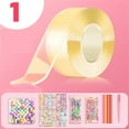 thumbnail image 1 of Transparent Nano Tape Kit, Multi-Functional Adhesive Transparent Glitter Nano Tape, Removable Traceless Double Sided Tape for Classroom DIY Craft Pinch Toy Making Accessories (Yellow), 1 of 8