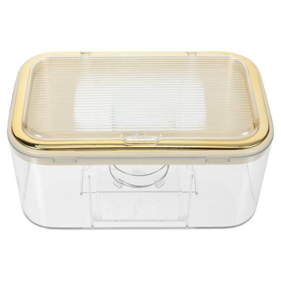 Transparent Napkin Dispenser Tabletop Tissue Box Cover Lidded Napkin Holder With Spring Lifter