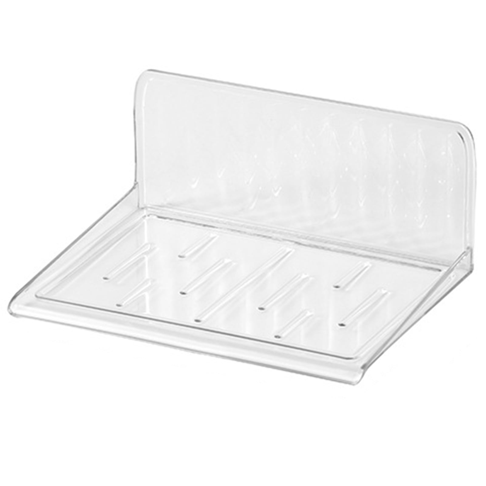 Transparent No Drill Wall Mount Shelf AntiSlip, Great Load Bearing, Bathroom Living Room