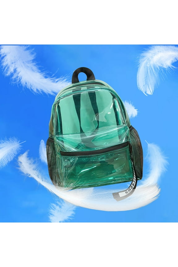 Transparent No Water PVC Backpack Student School Bag Travel Beach Outdoor Bag