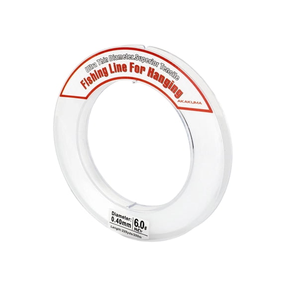 Transparent Nylon Fishing Line with High Strength, Clear Monofilament Cord for Shore and Sea Rod Fishing, B
