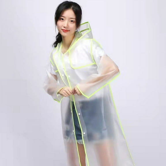 Transparent One-Piece Raincoat Hiking Portable Outdoor Travel Climbing Single Walking Fashion Couple Men and Women Plastic Rain Cape